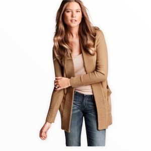 H&M Open Front Cardigan With Patch Pockets